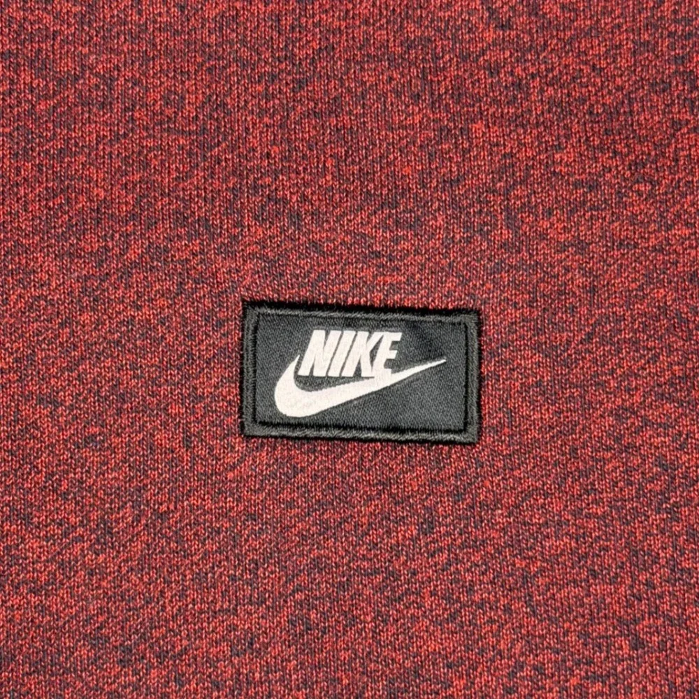 Nike Mens Maroon Black Heathered Pullover Hoodie Sweatshirt 678564-677 Size L
